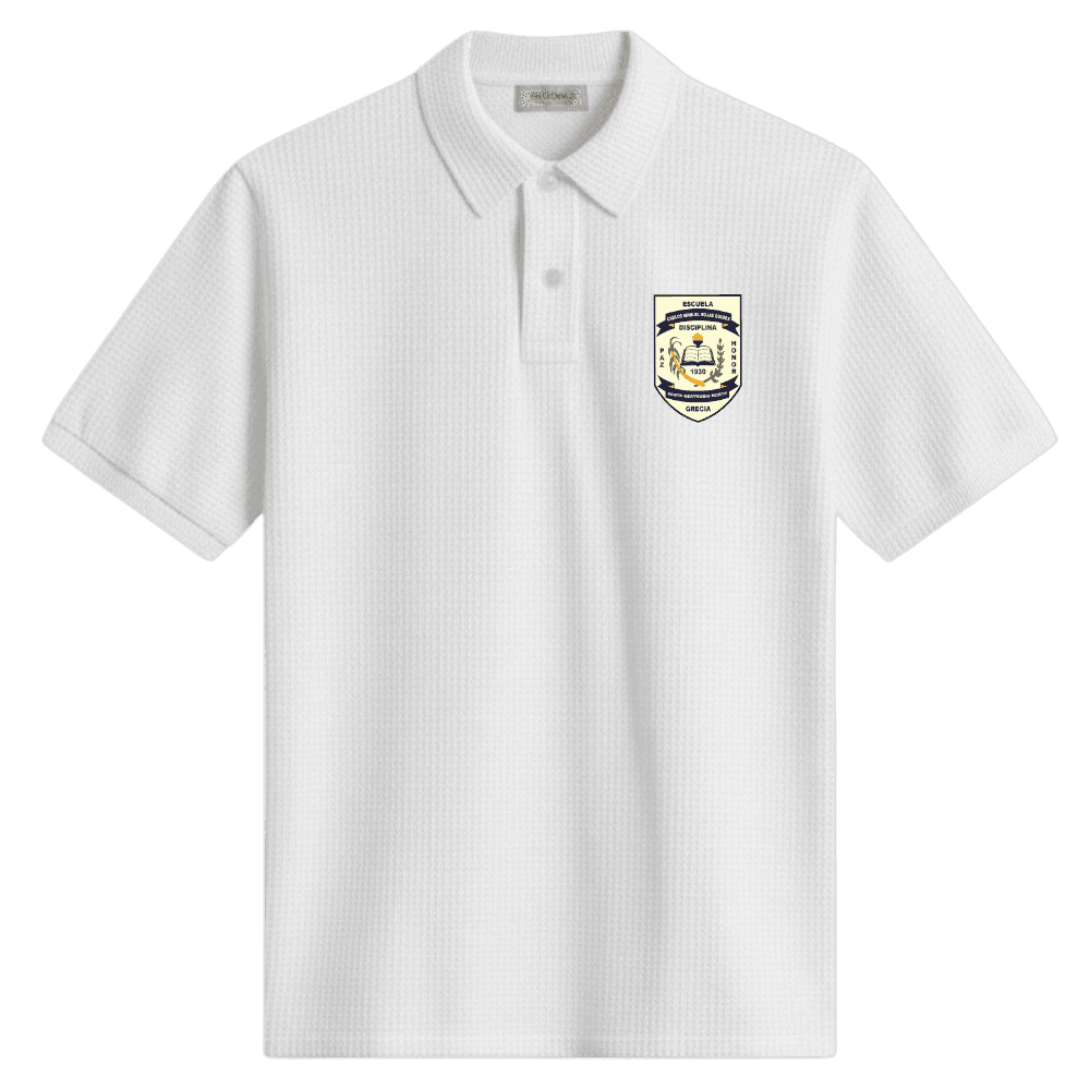 Camisa escolar con escudo DTF